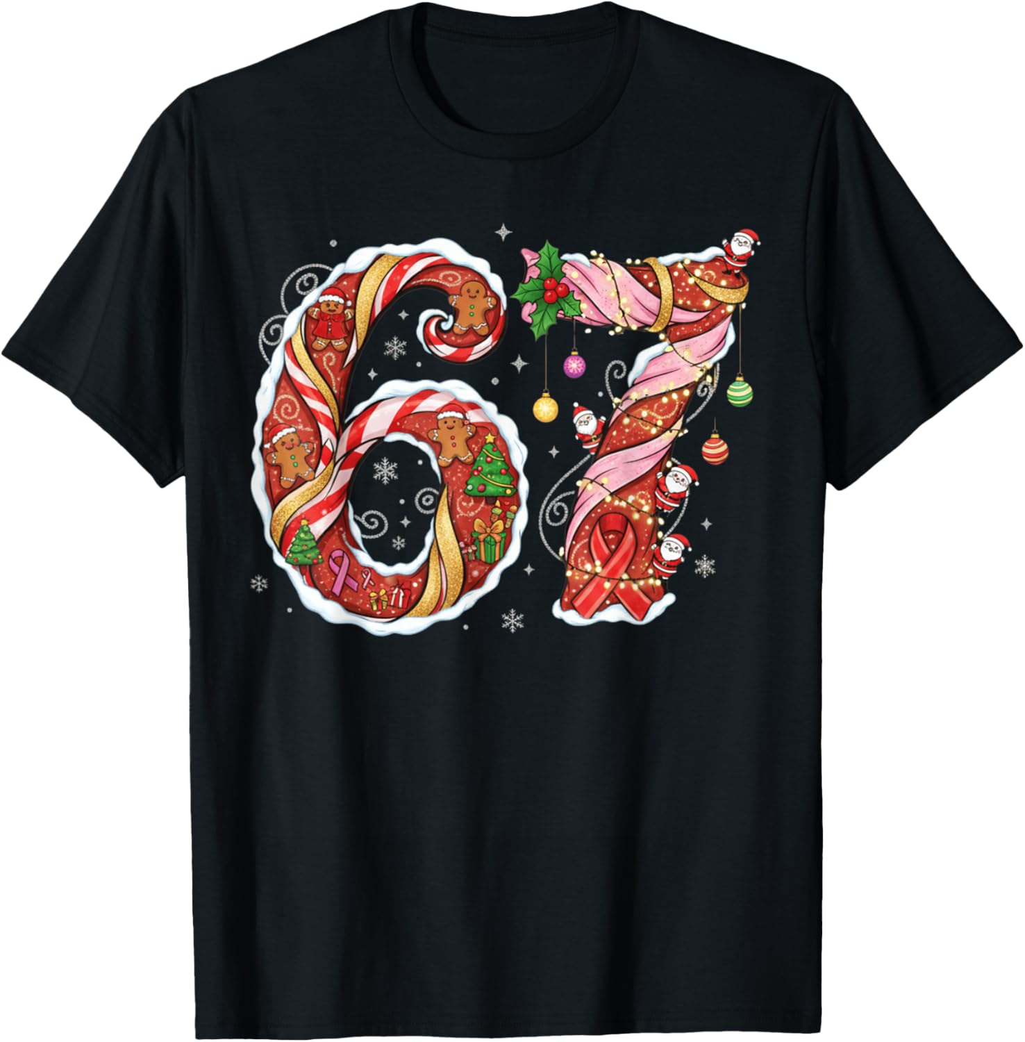 Six Seven 67 Meme Funny Christmas Santa 6 7 Funny Xmas Meme