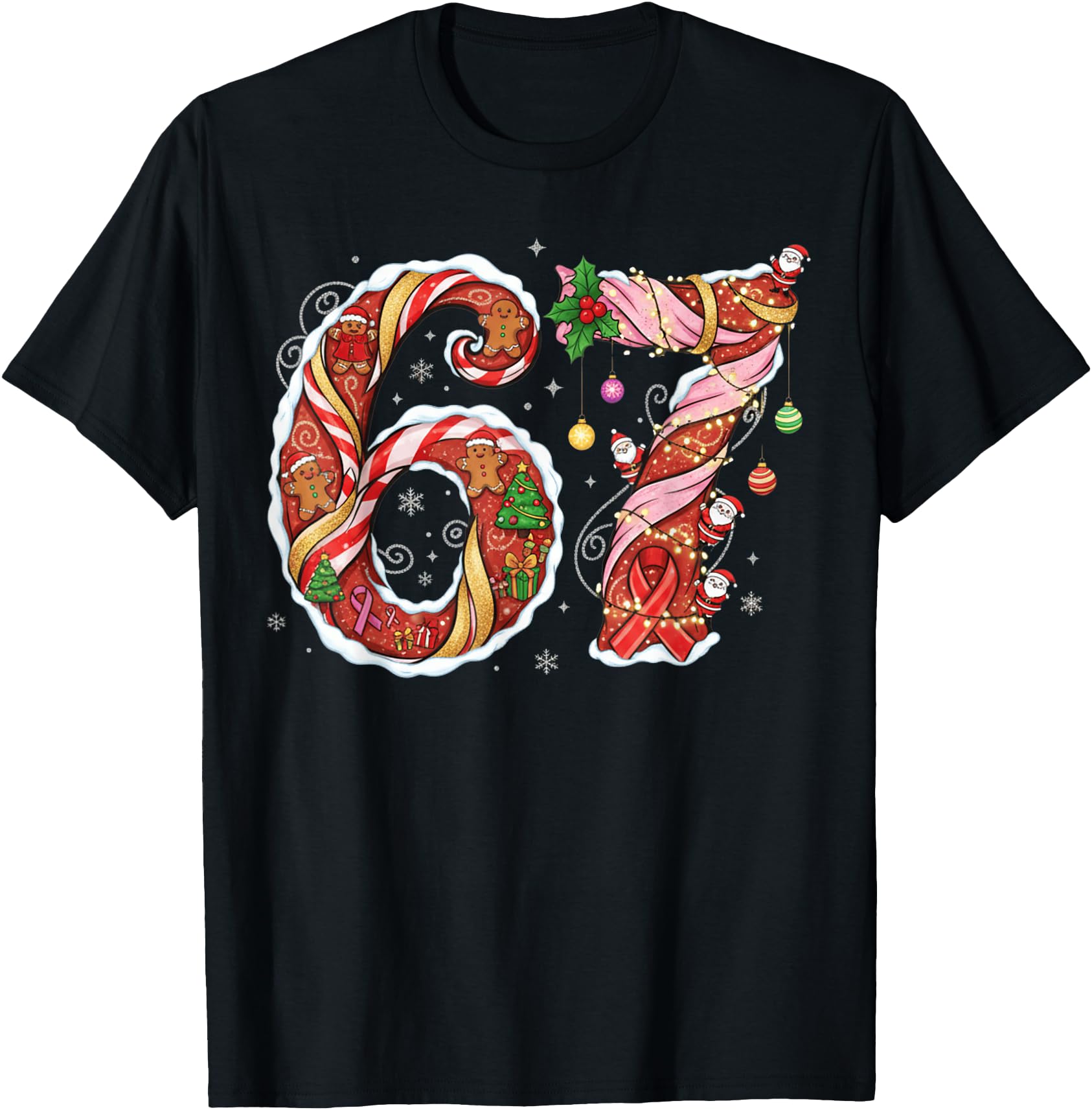 Six Seven 67 Meme Funny Christmas Santa 6 7 Funny Xmas Meme