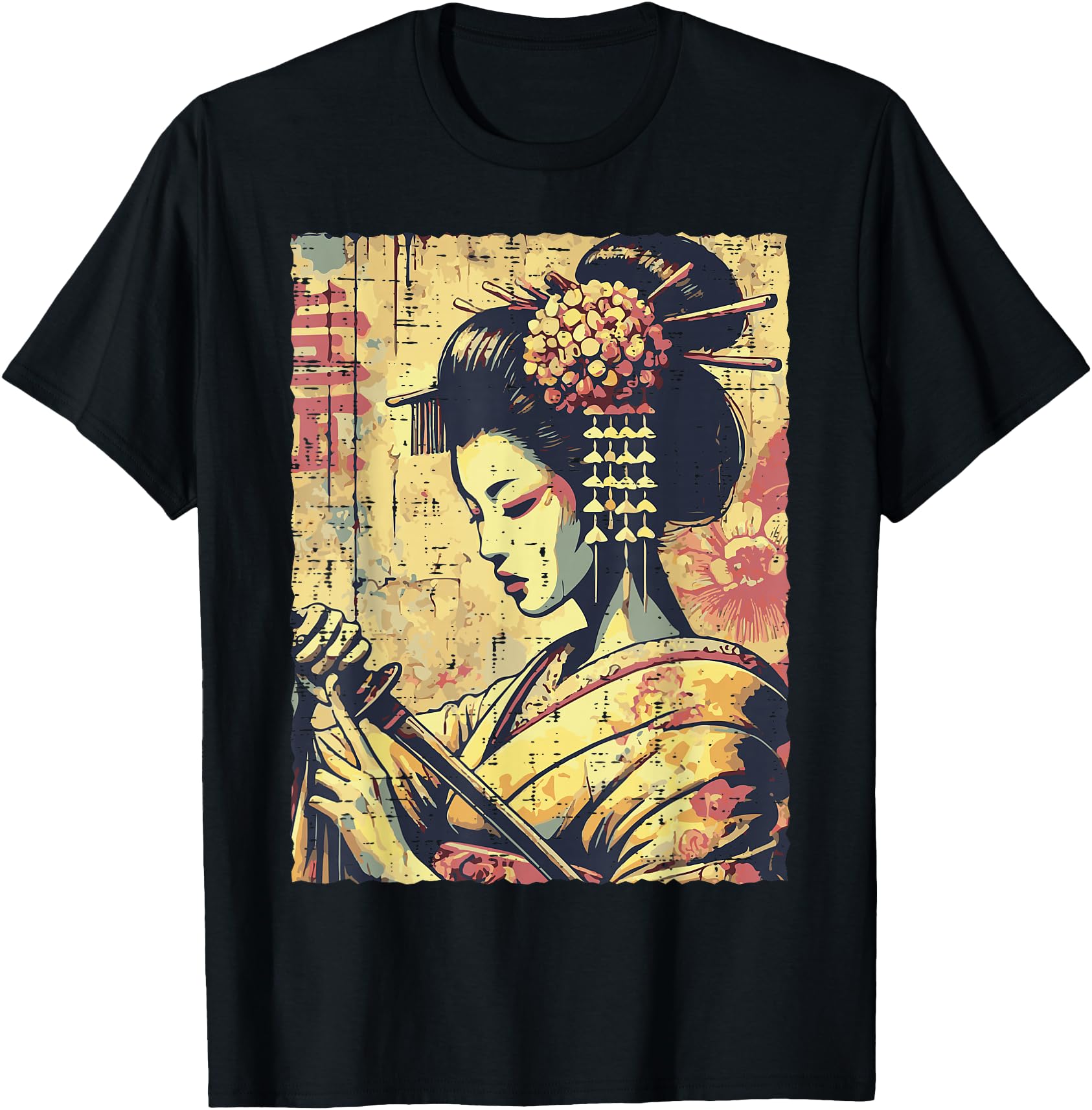 Japanese Hipster Geisha Katana Vintage Women Girls Men