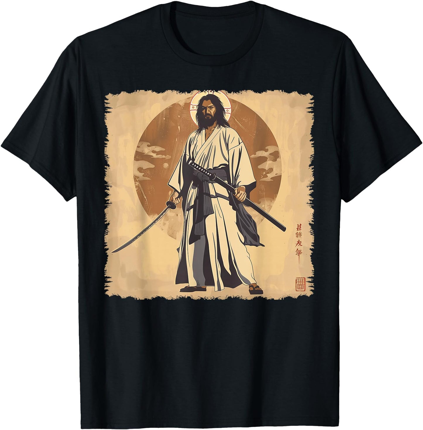 Jesus Christian Religious Japanese Art Samurai