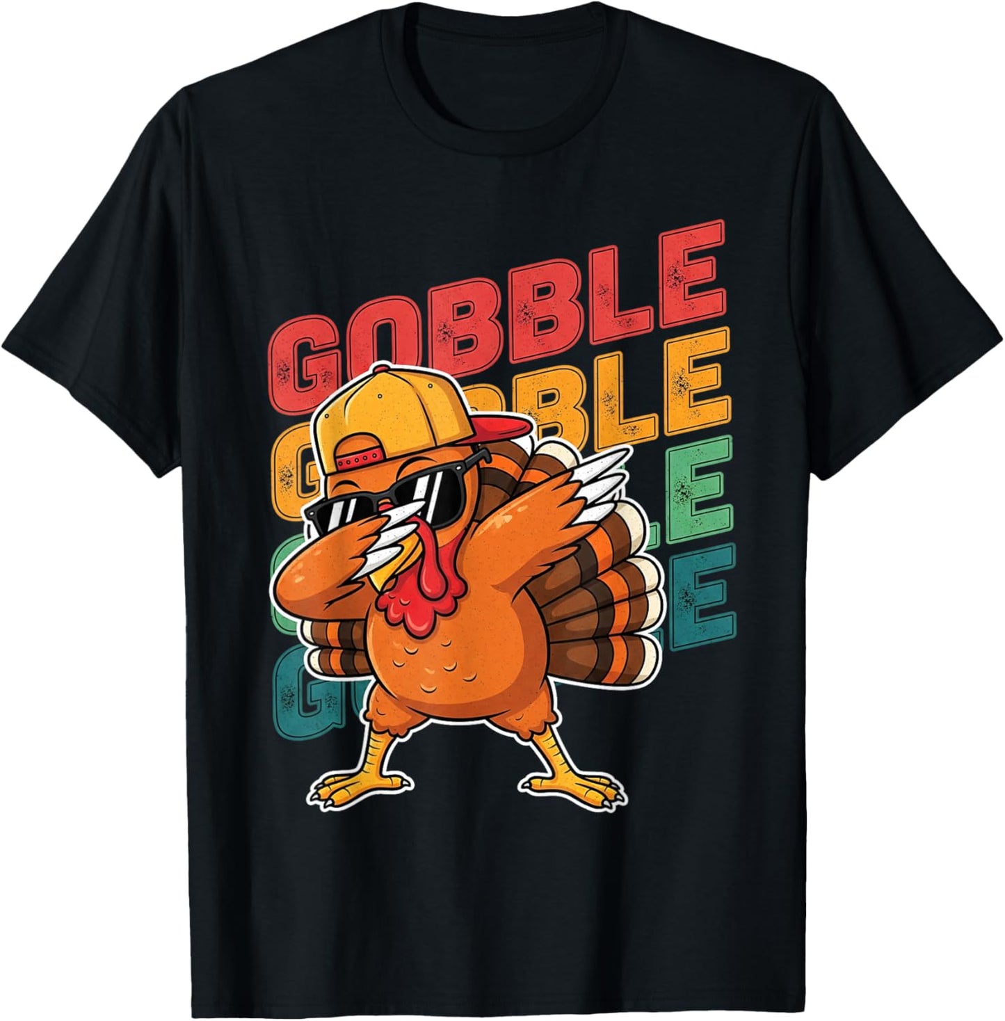 Thanksgiving Turkey Dabbing Gobble Funny Boys Kids