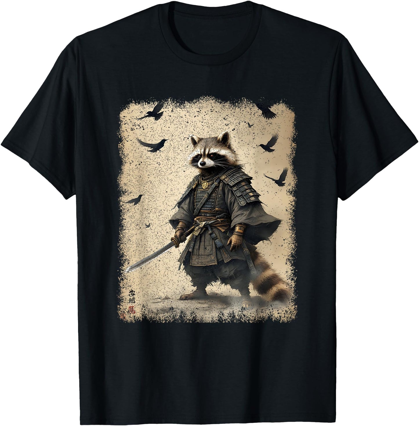 Samurai Raccoon, Japanese Warrior Art Anime & Samurai