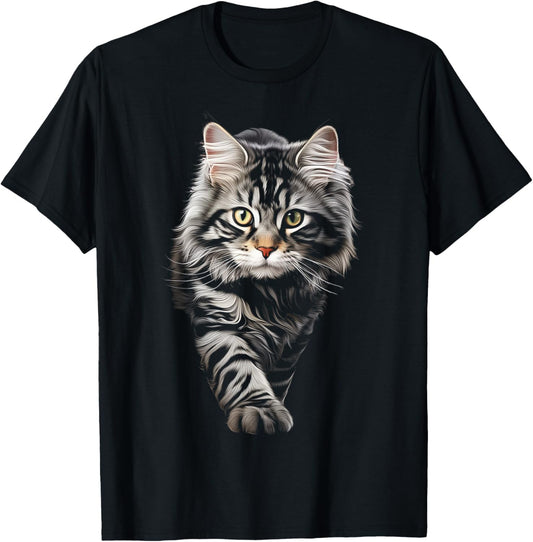 Cat Graphic Pet Illustration Cat T-Shirt for Men Women Kids