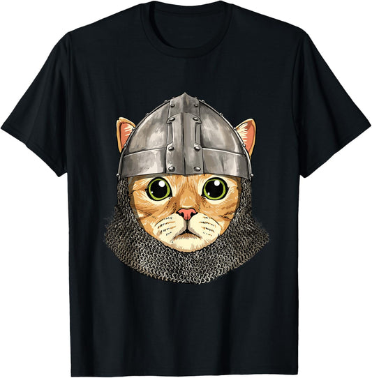 Cat Medieval Knight Templar Renaissance Kitty Pet Cat Lover T-Shirt