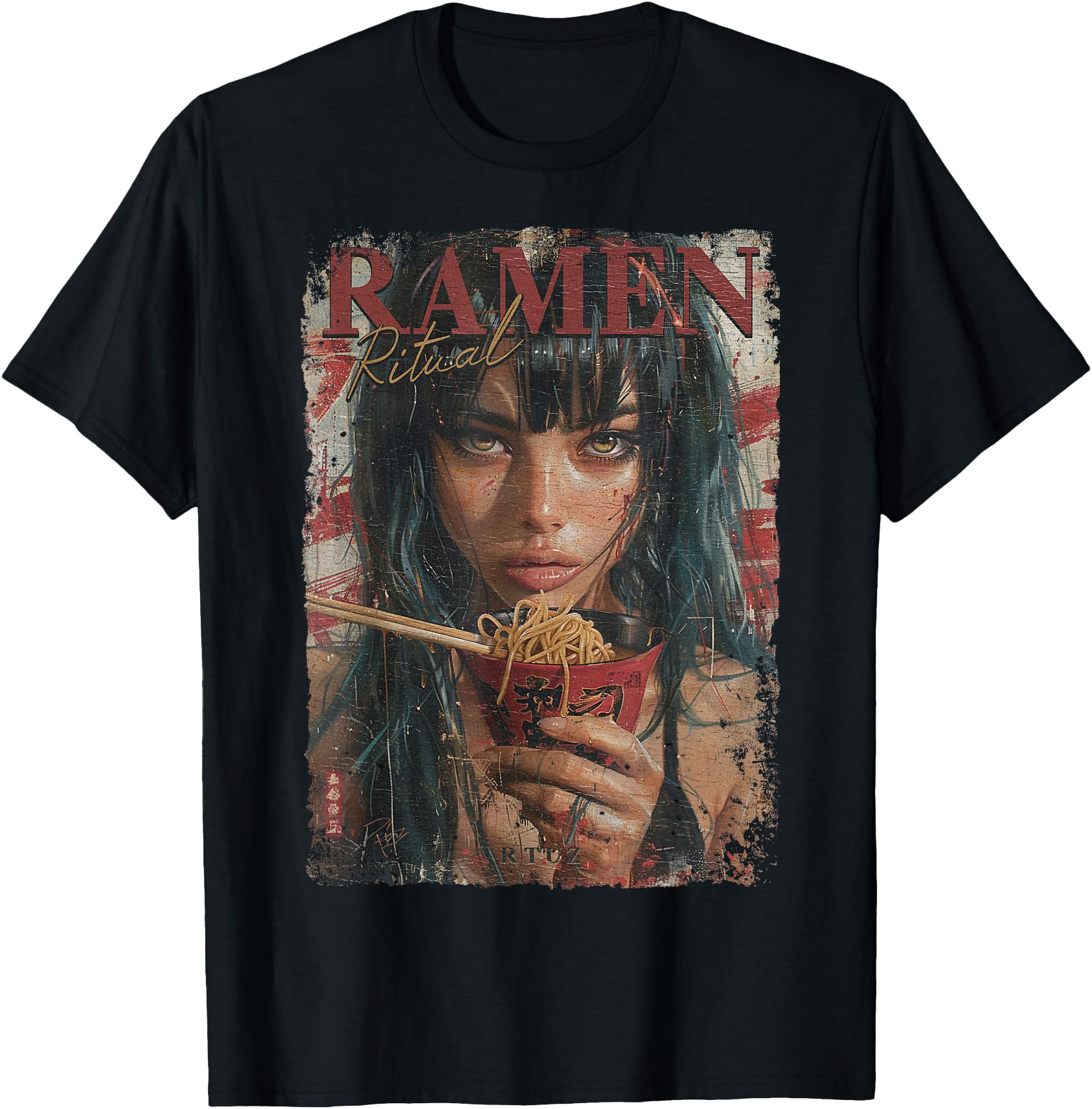 Japanese Ramen Noodles Otaku Y2K Fashion Kawaii Manga Anime