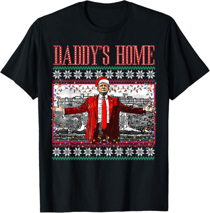 Funny Daddy's Home Trump Ugly Christmas Sweater Xmas Pajamas