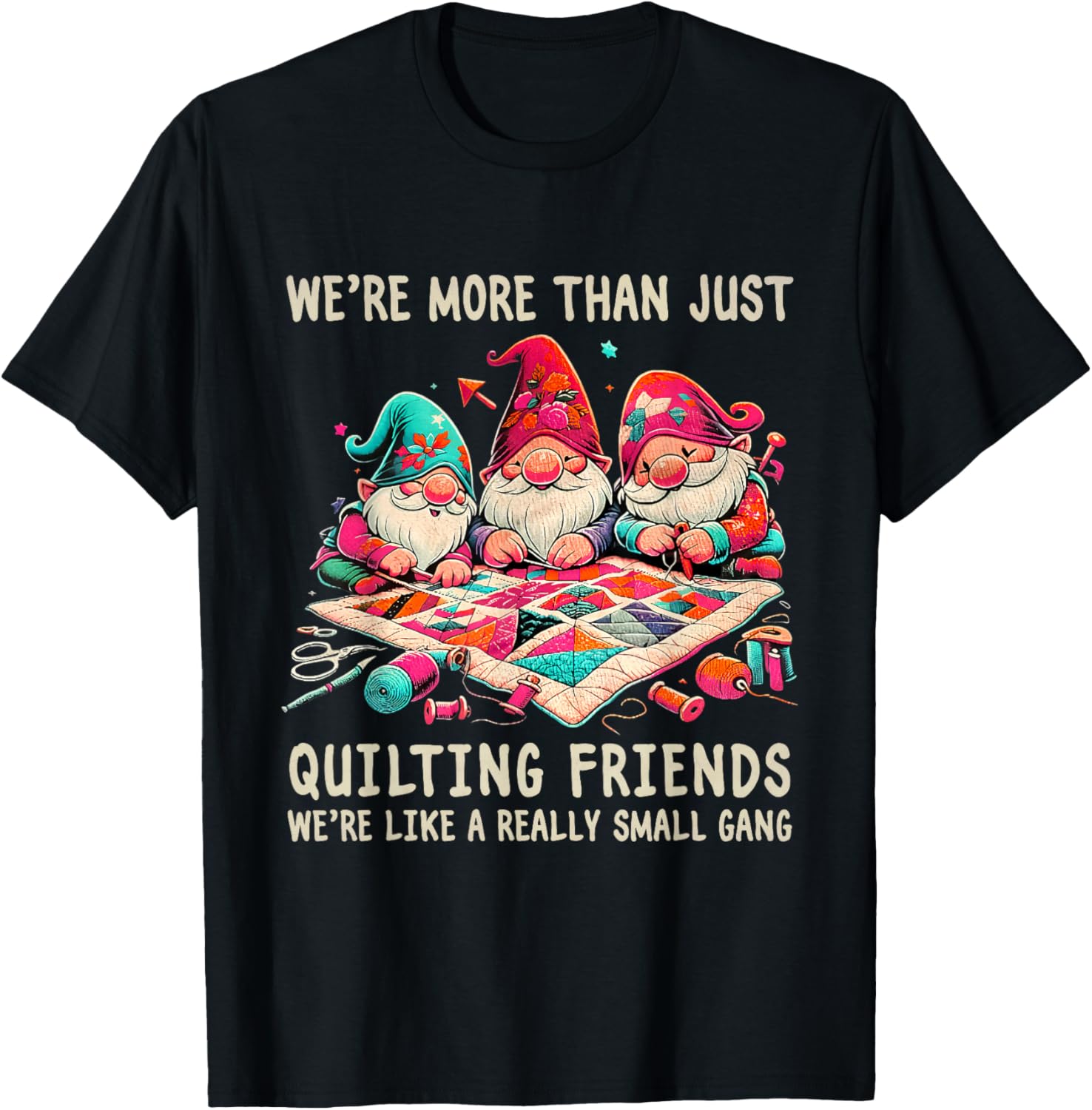 Vintage Gnome Quilt for Besties Sewing Quilting Friends