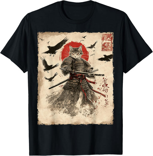 Cat Samurai Graphic Japanese Warrior Anime