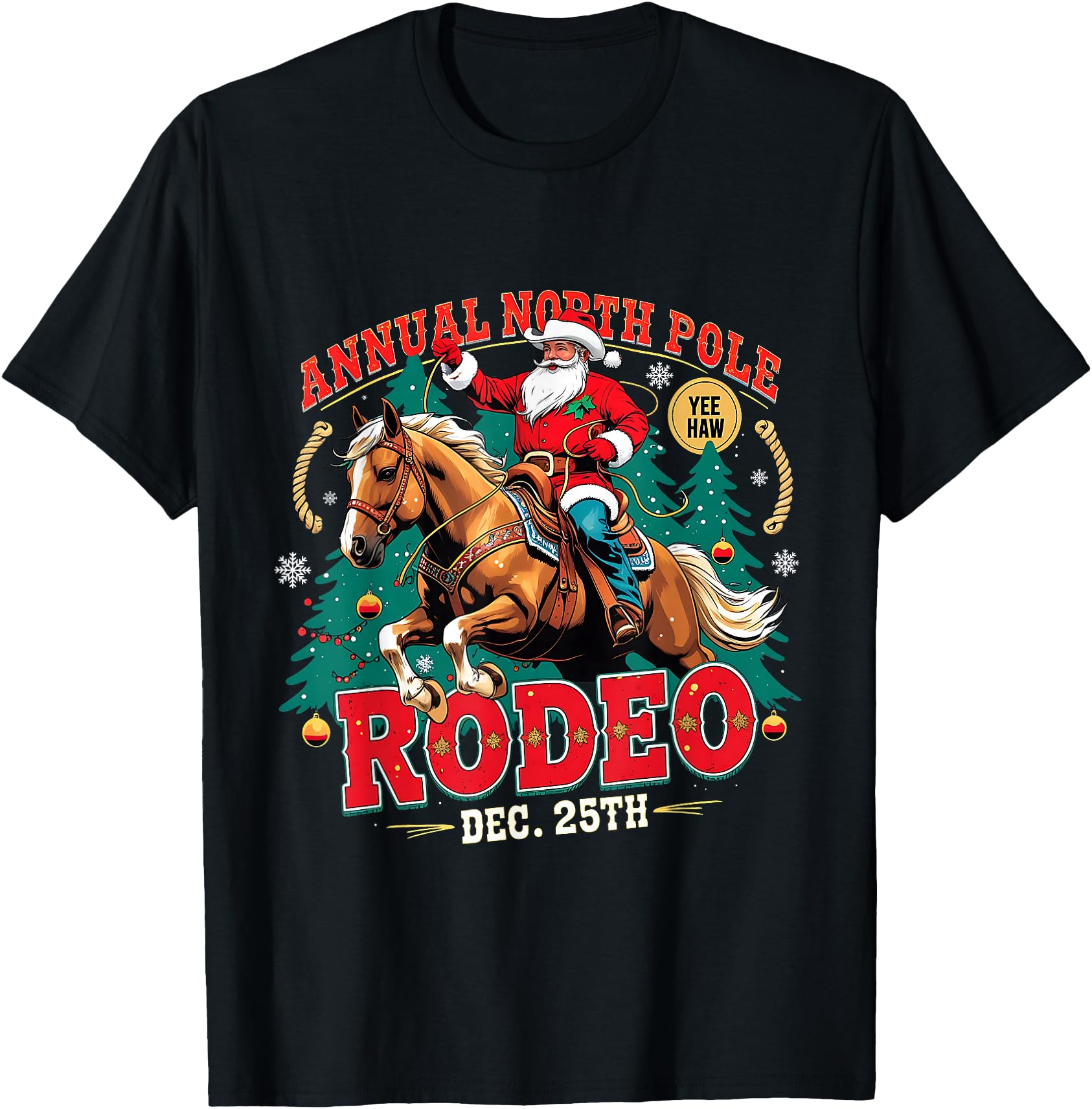 Annual North Pole Rodeo Christmas Cowboy Design