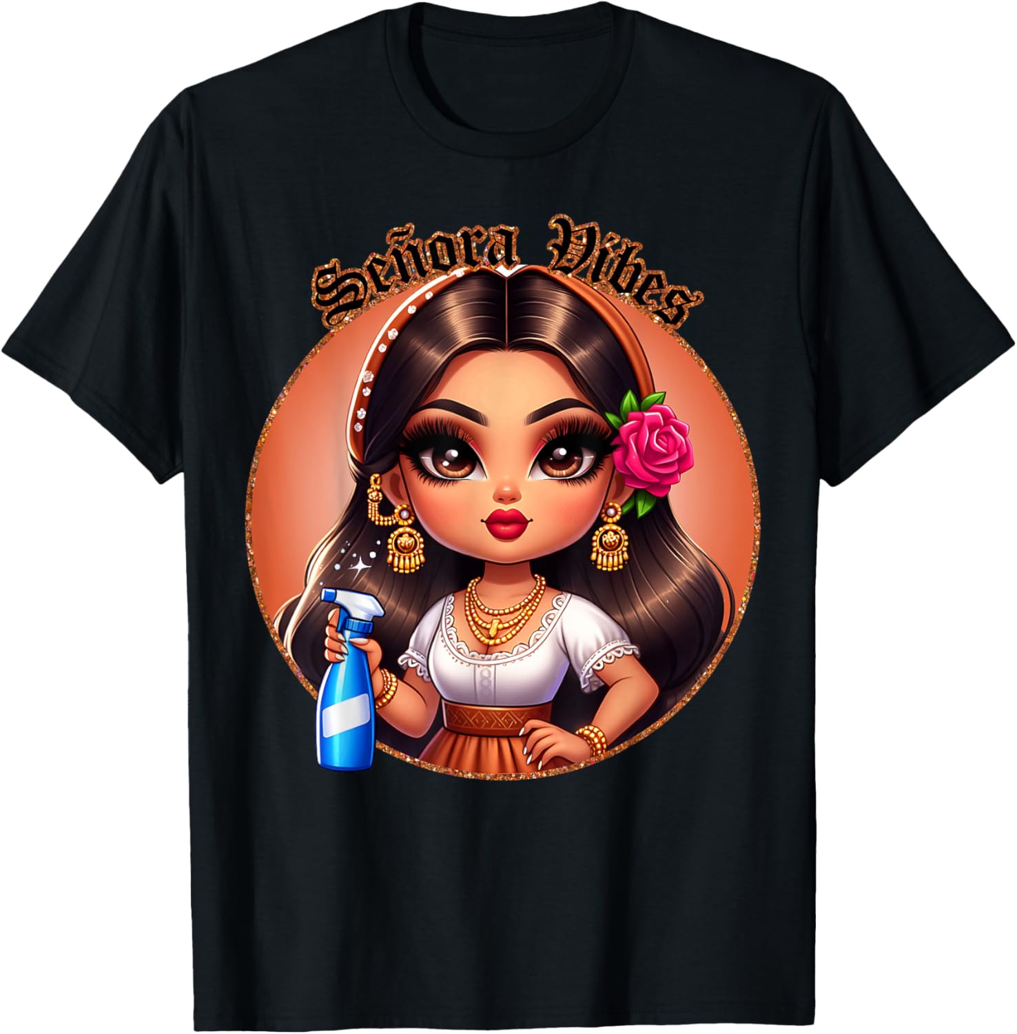 Señora Vibes La Mama Mas Chingona Spanish Curvy Chibi