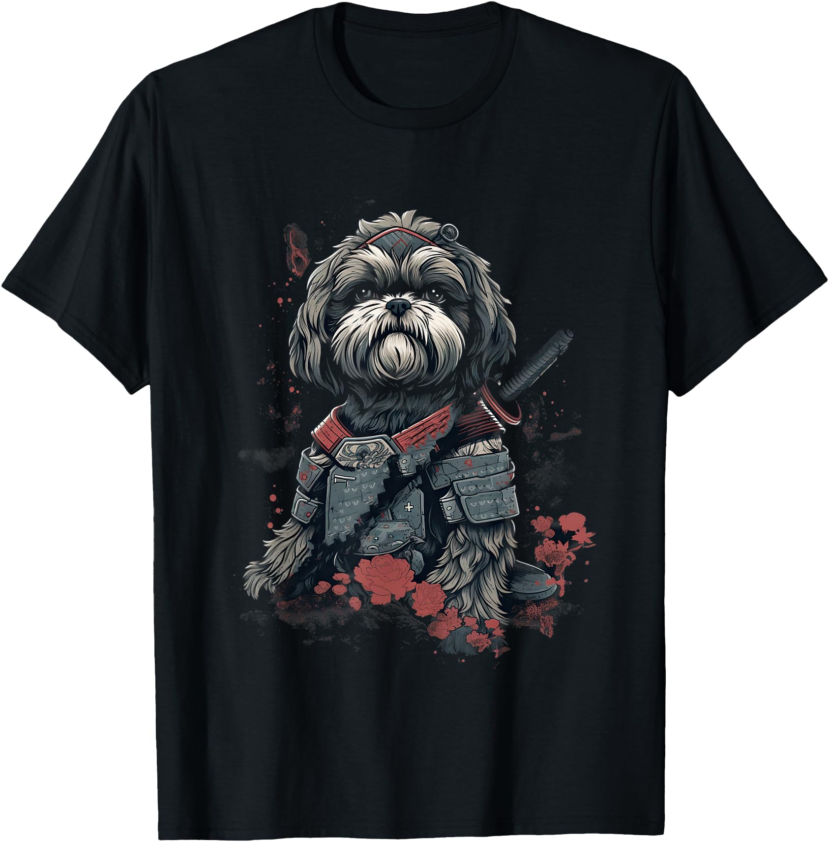 Vintage Japanese Samurai Shih Tzu dog