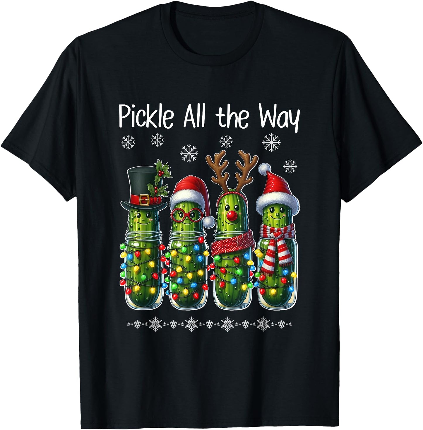 Merry Picklemas Funny Christmas Pickle Lights Holiday Design