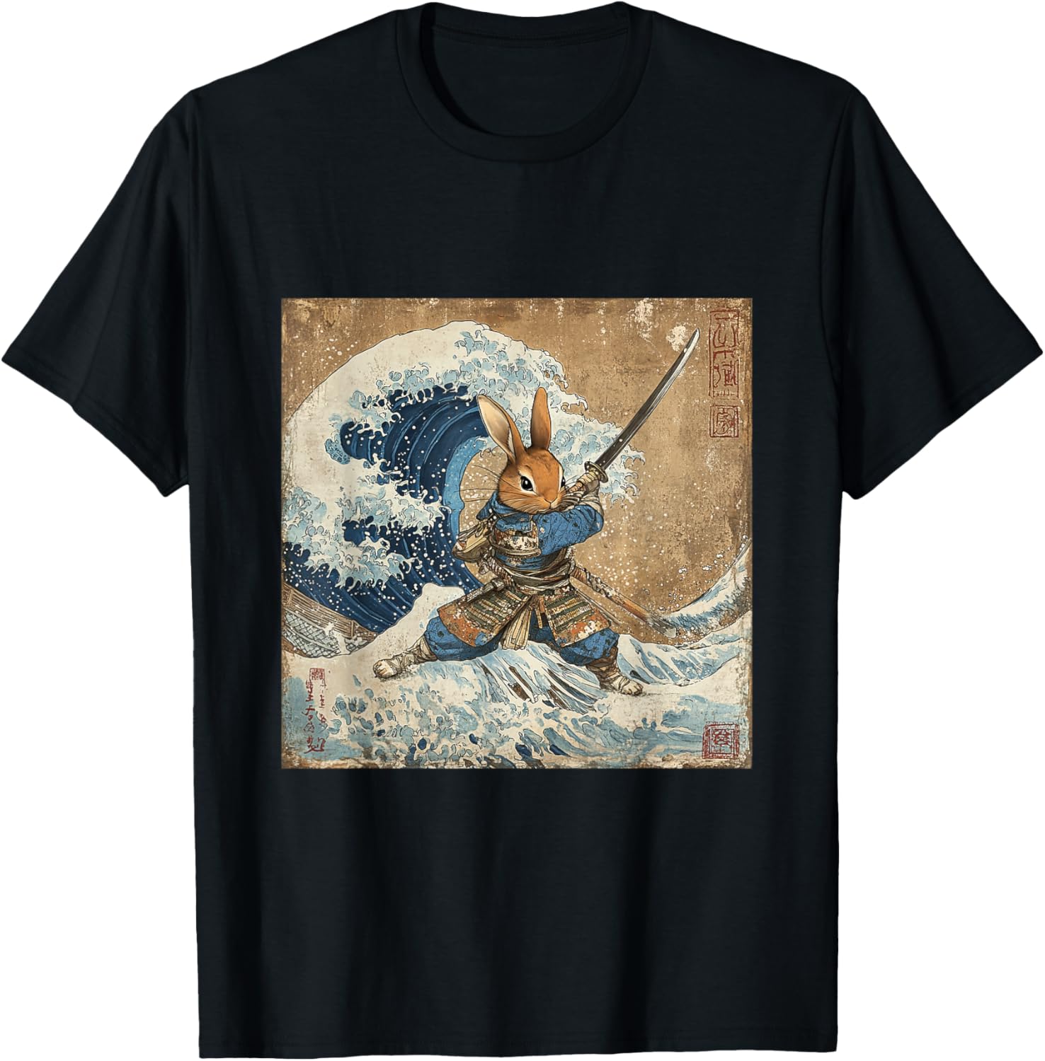 Bunny Rabbit Samurai Warrior Vintage Japanese Art Anime