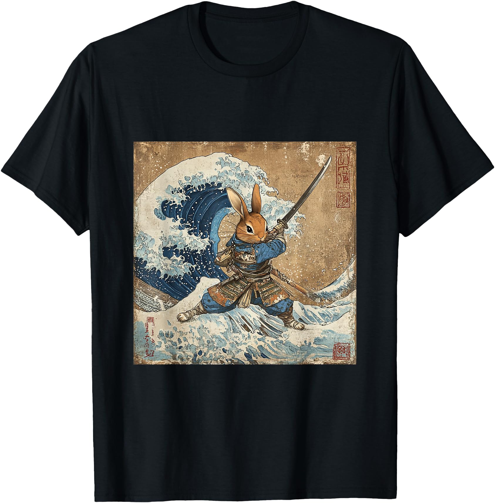 Bunny Rabbit Samurai Warrior Vintage Japanese Art Anime