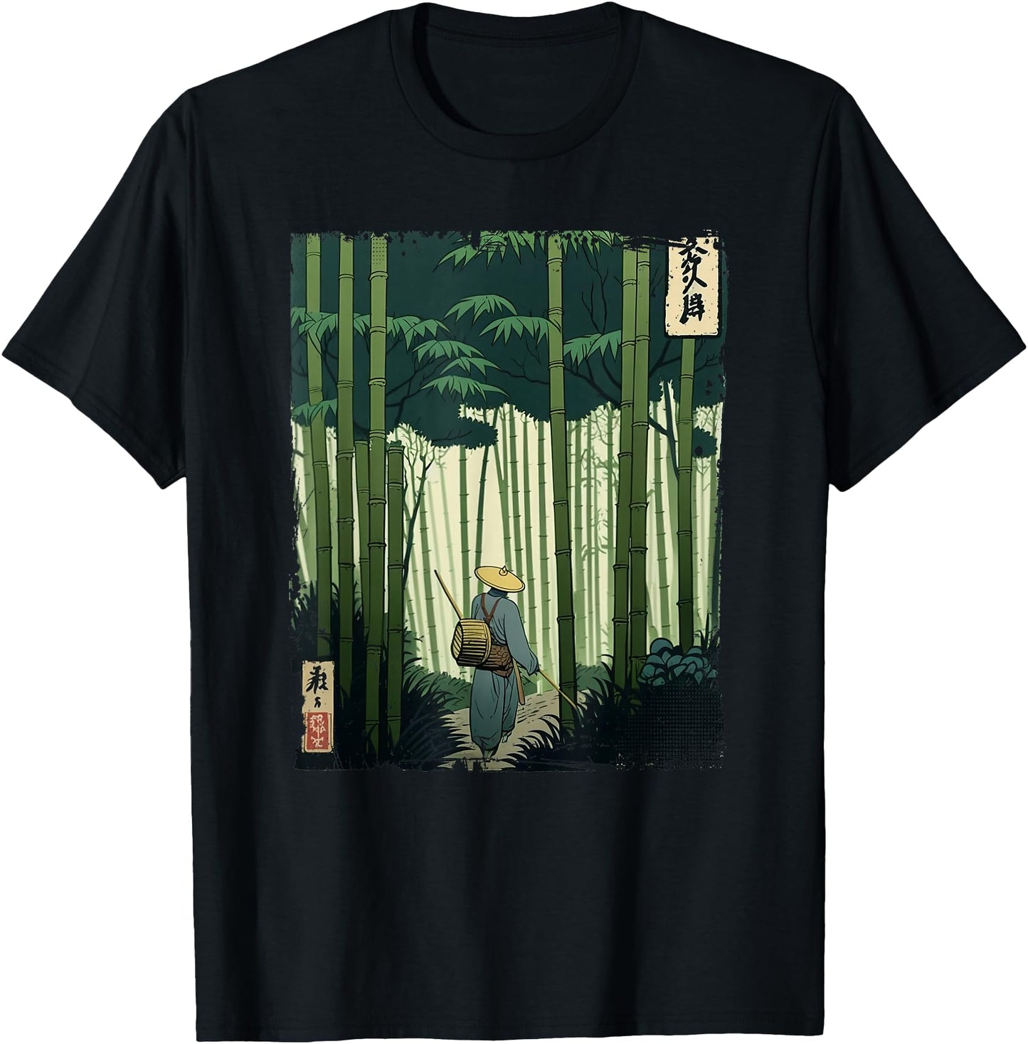 Japanese Bamboo grove Woodblock Art Spiritual nature vintage