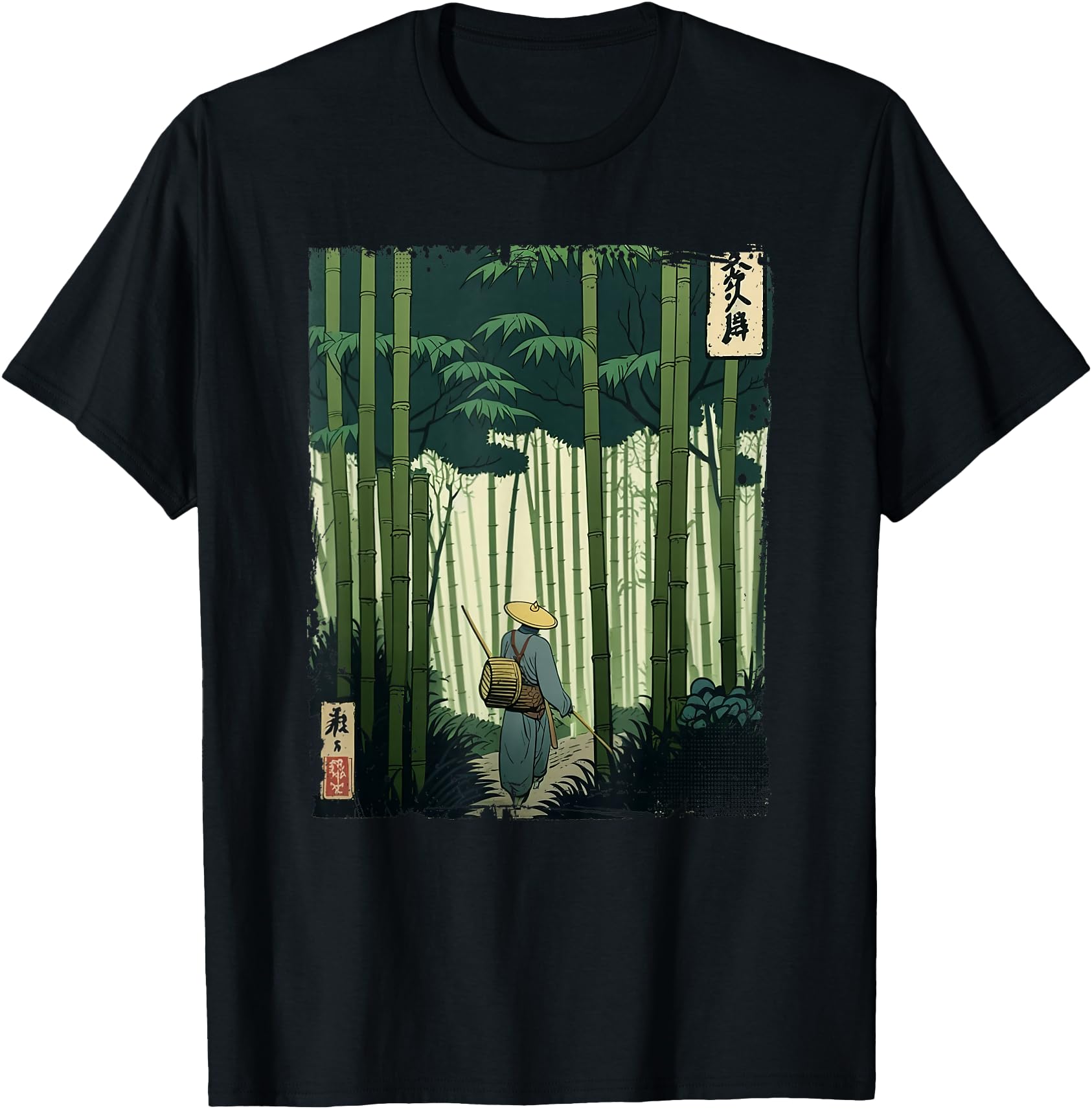Japanese Bamboo grove Woodblock Art Spiritual nature vintage