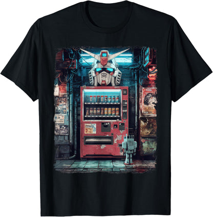 Mecha Tshirt Japanese Mecha Robot Head Anime Art Ukiyo-E