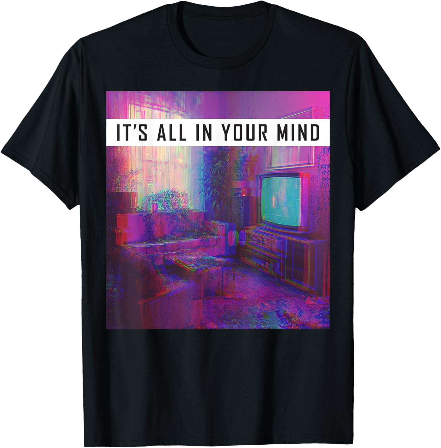 Vaporwave Aesthetic It's All In Your Mind Glitch Art