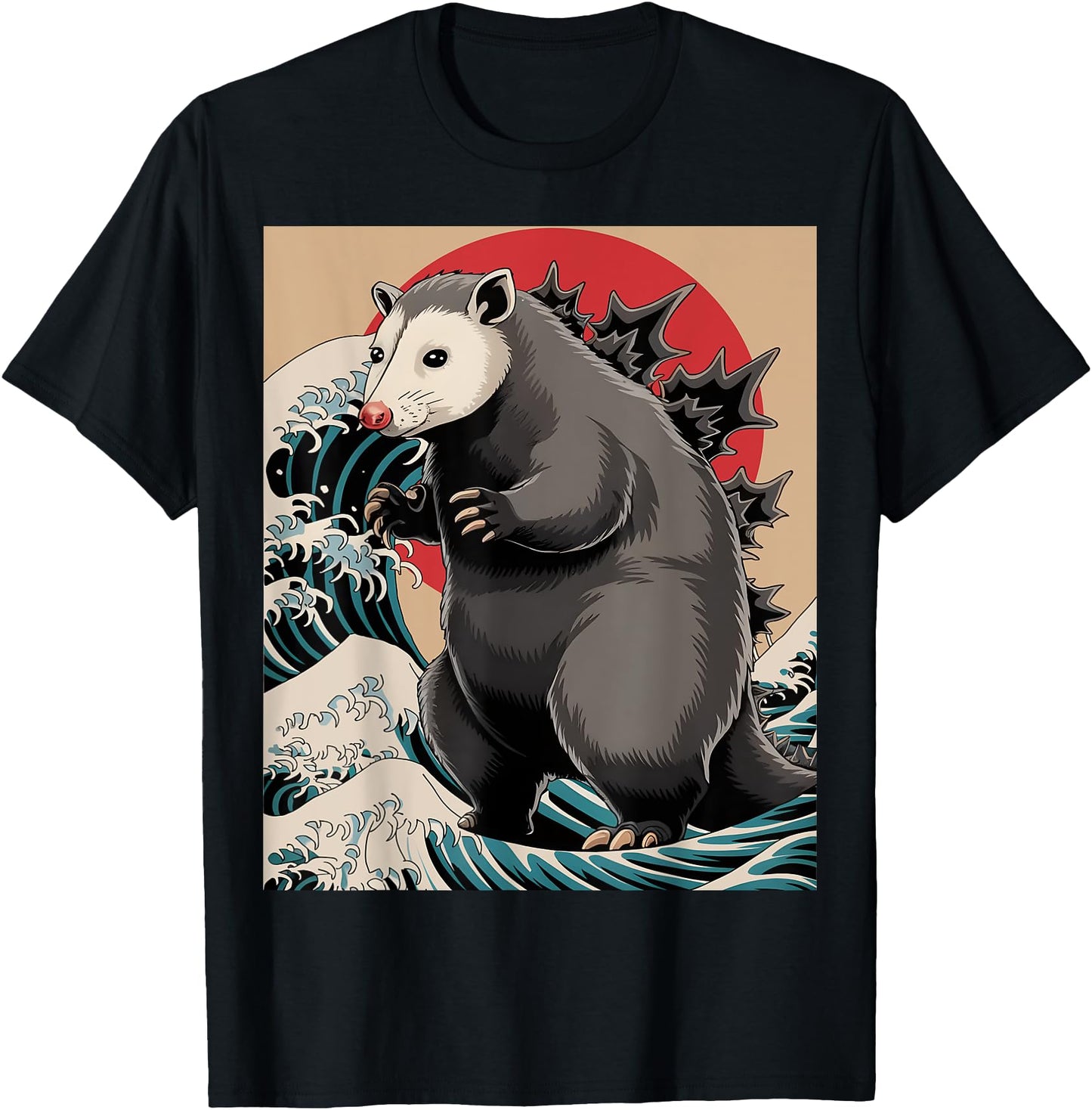 Funny Opossum Kaiju Monster Vintage Japanese Art Anime Retro
