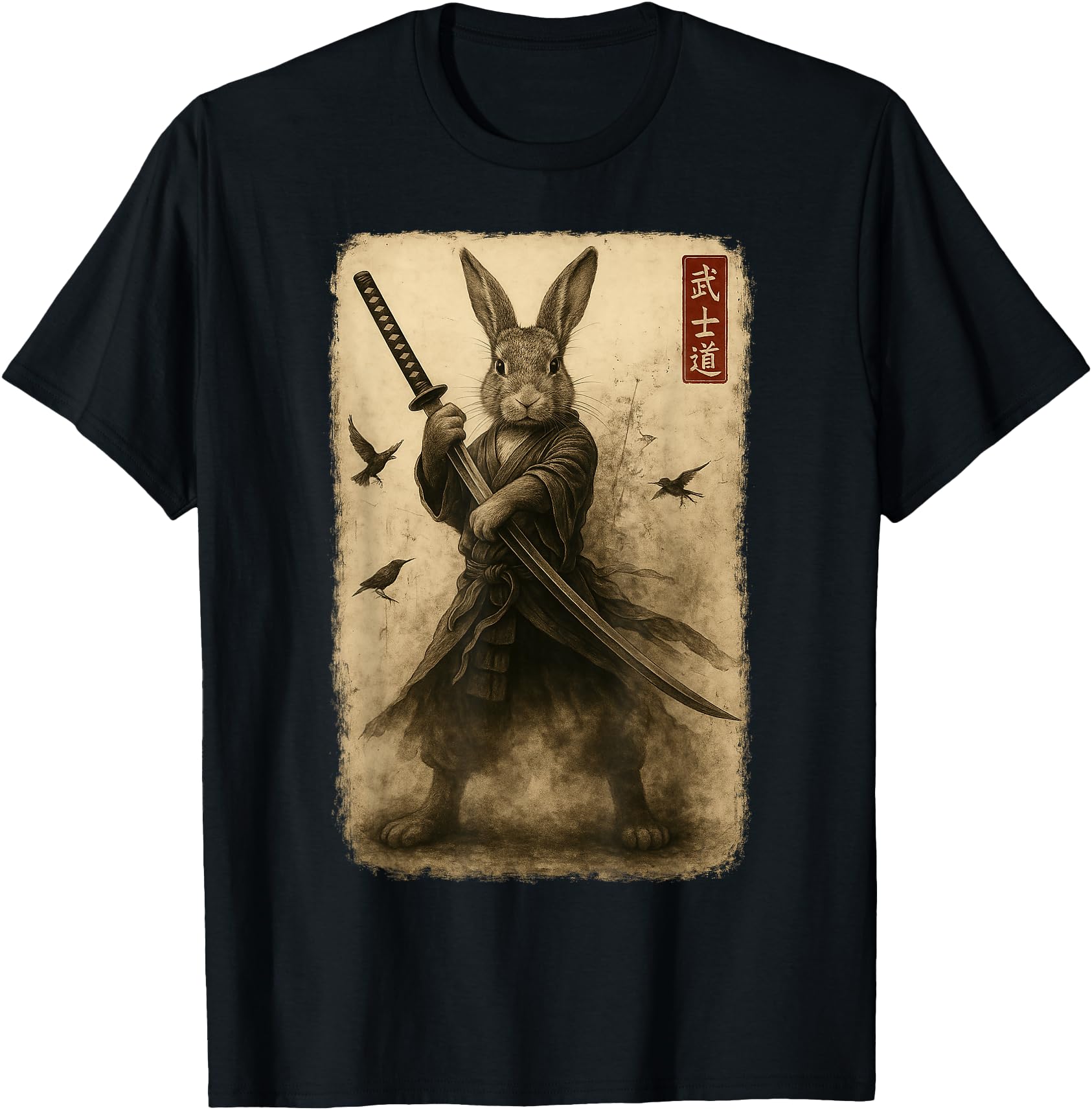 Samurai Bunny Japanese Art Rabbit Warrior Bushido Katana