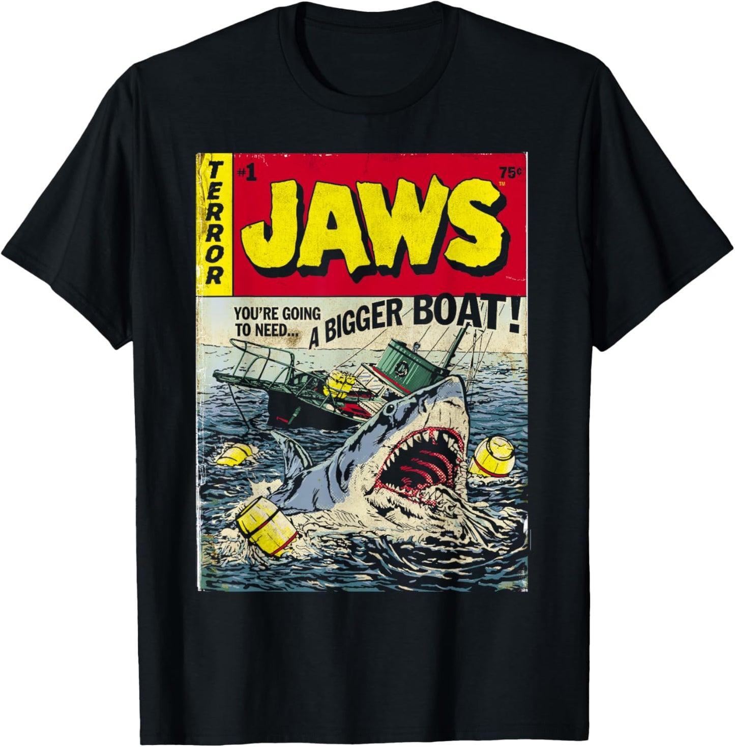 Jaws Pulp Attack Comic Cover Short Sleeve