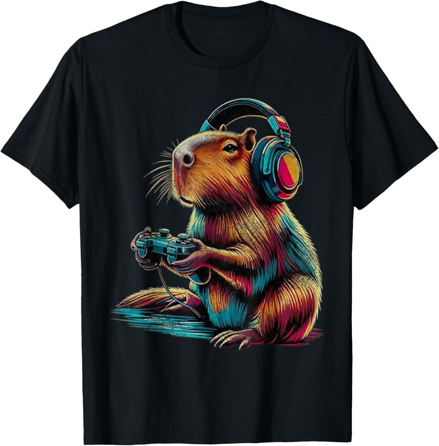 Gaming Capybara Cool Gamer Capy Rodent Men Boys Kids Youth
