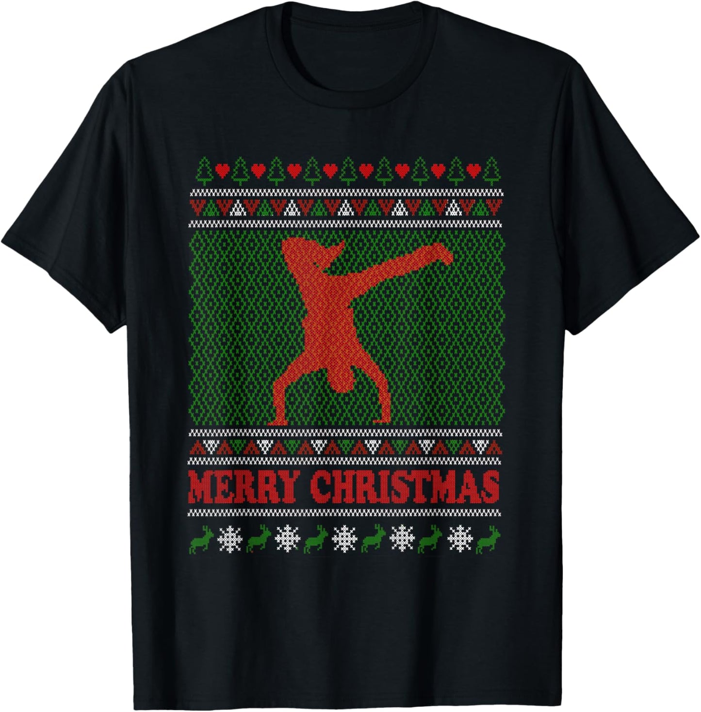 Ugly Hip Hop Christmas T-Shirt B-Boy Breakdance Xmas T Shirt