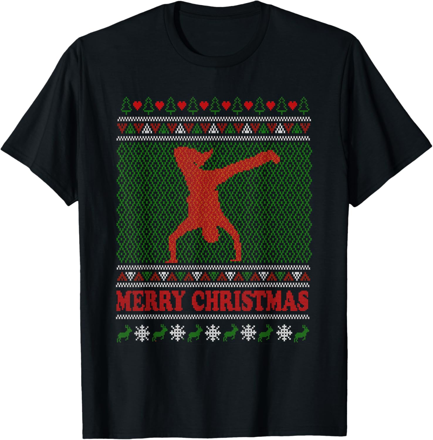 Ugly Hip Hop Christmas T-Shirt B-Boy Breakdance Xmas T Shirt