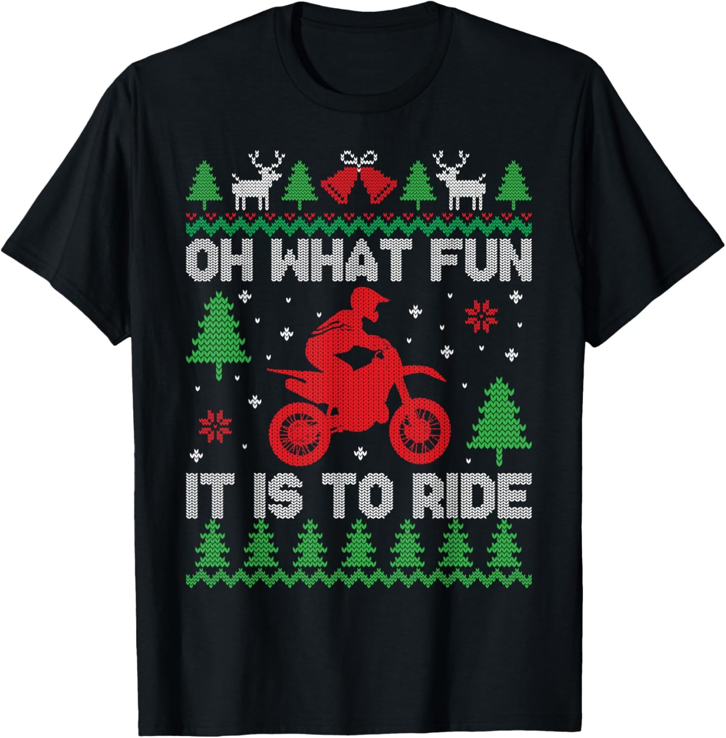 Oh What Fun It Is To Ride Motorcycle Ugly Christmas Xmas