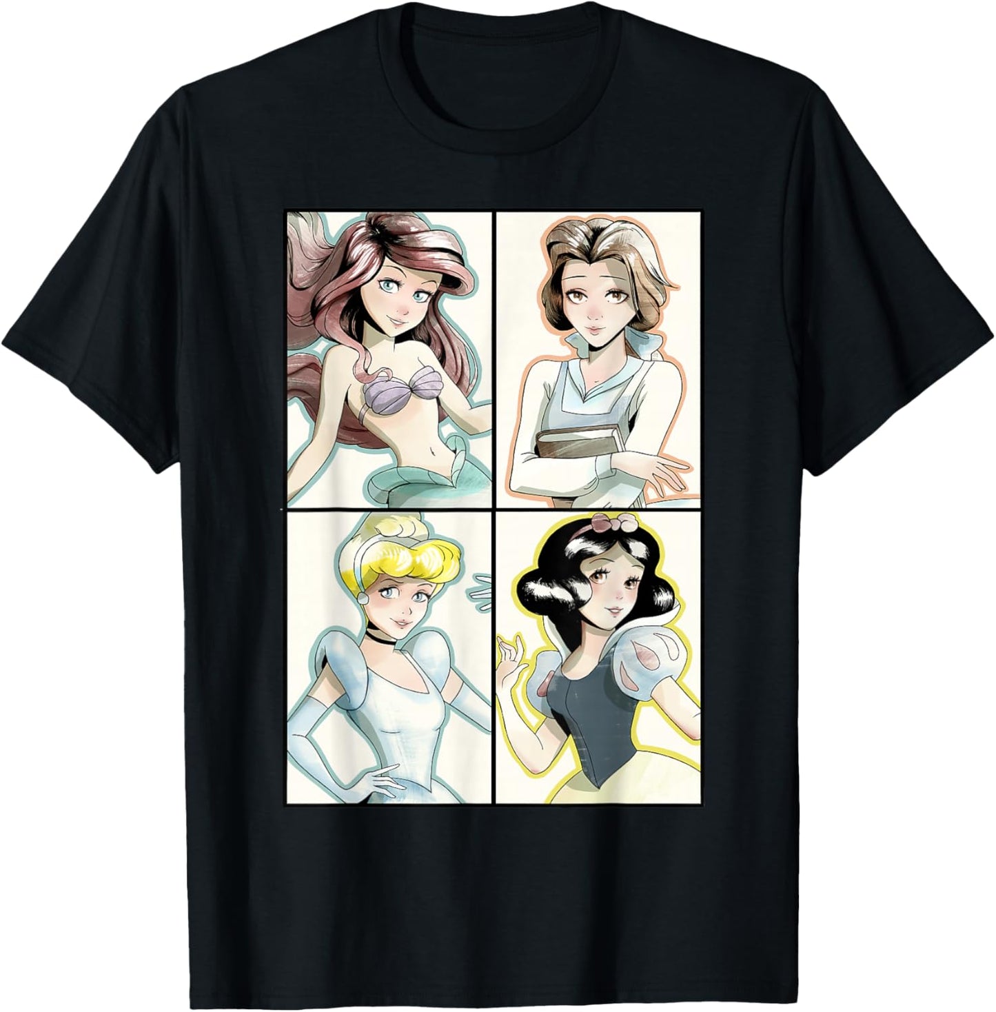 Disney Princess Anime Sketch Panels