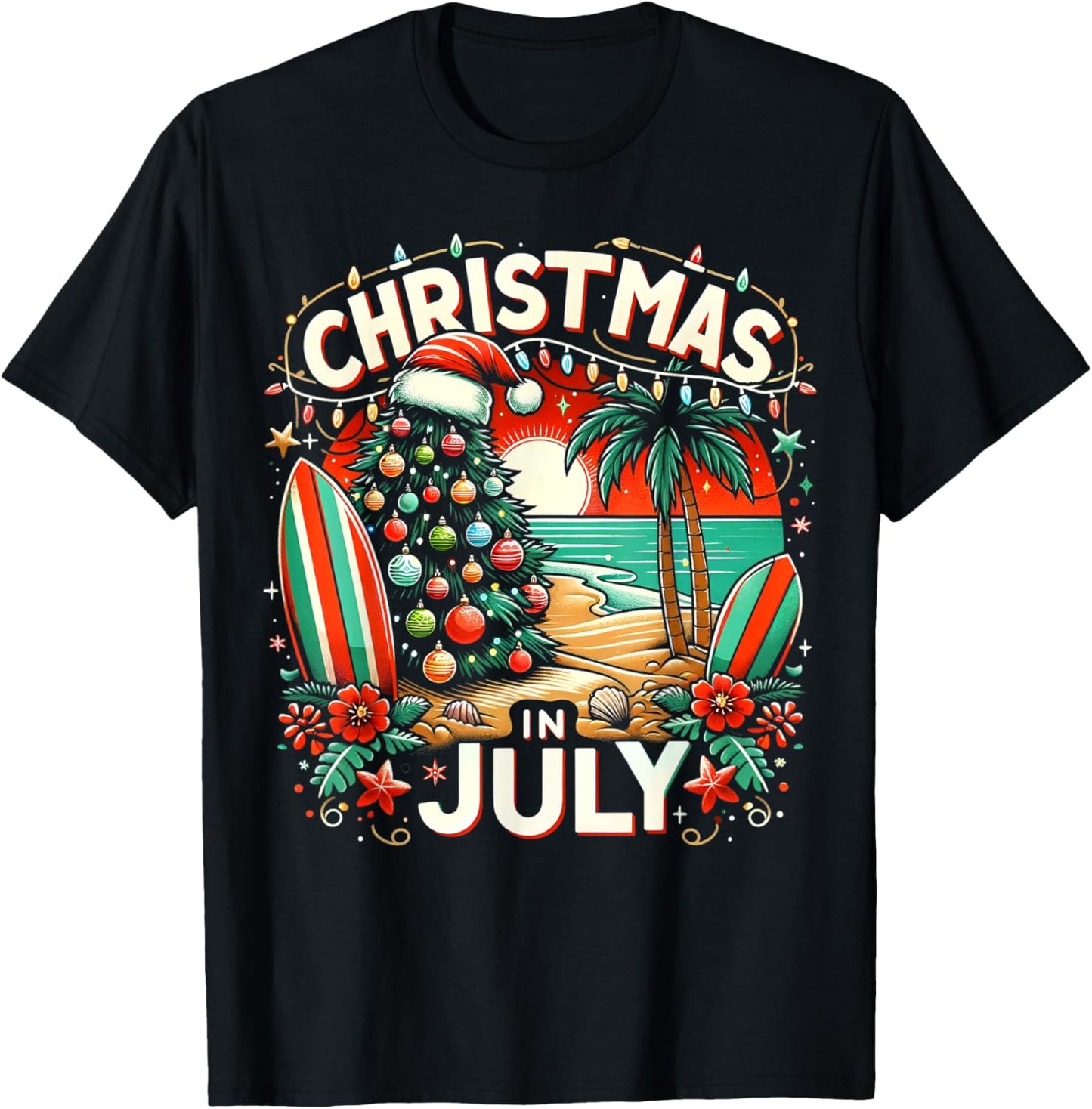 Christmas in july summer beach vacation xmas
