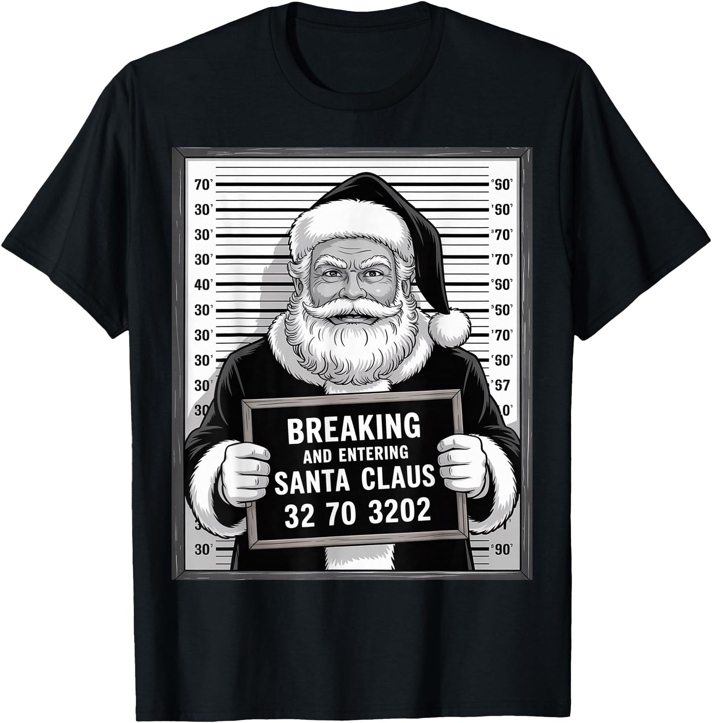 Santa Claus Mugshot Funny Breaking and Entering Xmas