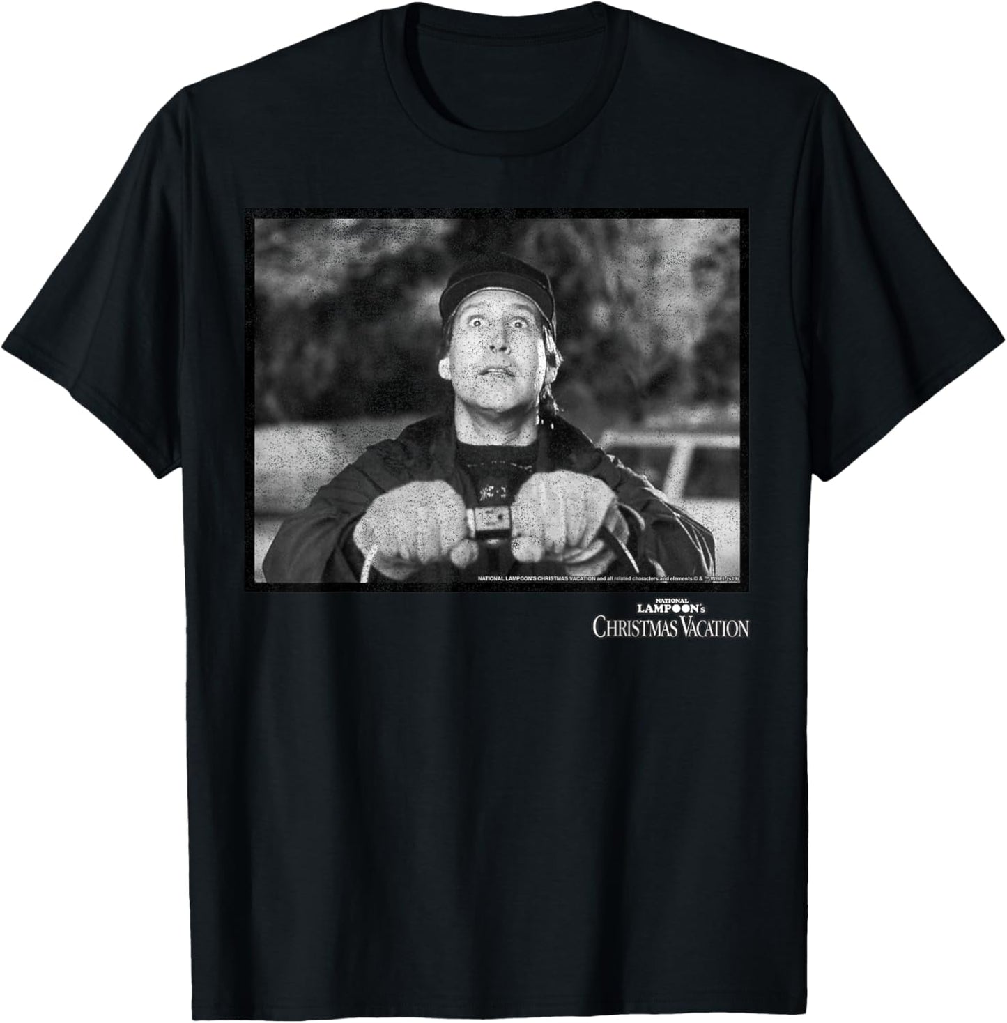 National Lampoon's Christmas Vacation Clark Black & White,Short Sleeve