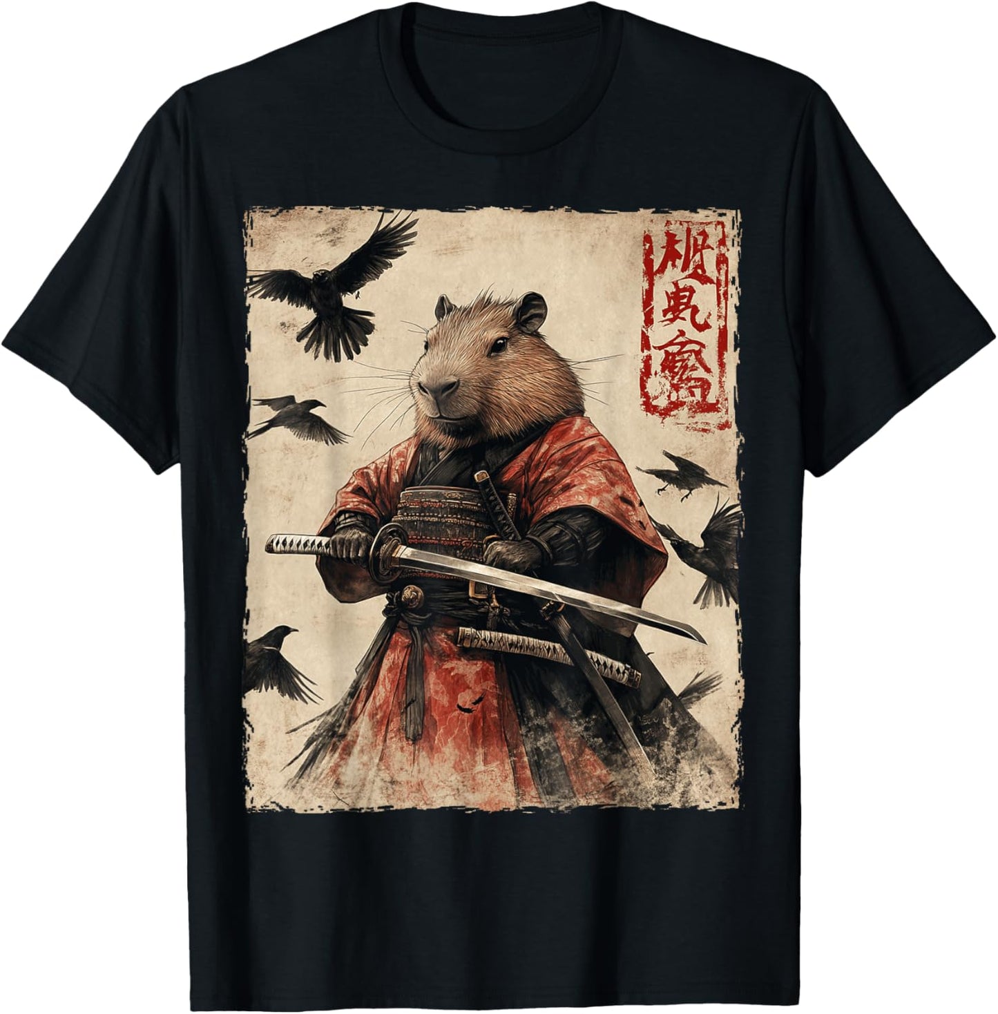 Capybara Samurai Graphic Japanese Warrior Anime
