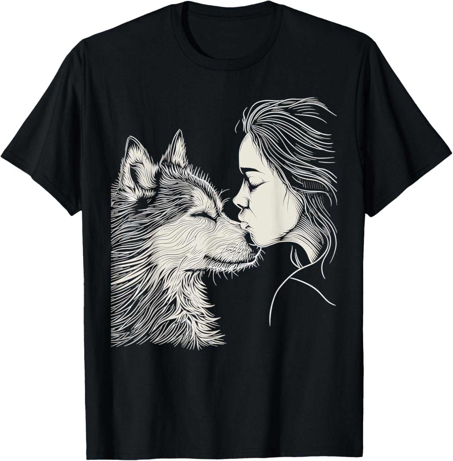 Alaskan Malamute Mom Malamute Dog Art Mother's Day Men Women T-Shirt