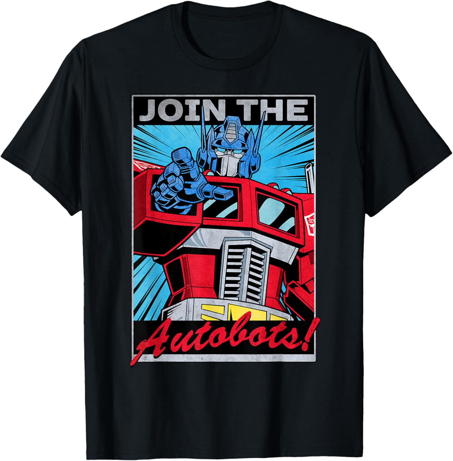 Transformers Optimus Prime Join The Autobots Retro Poster