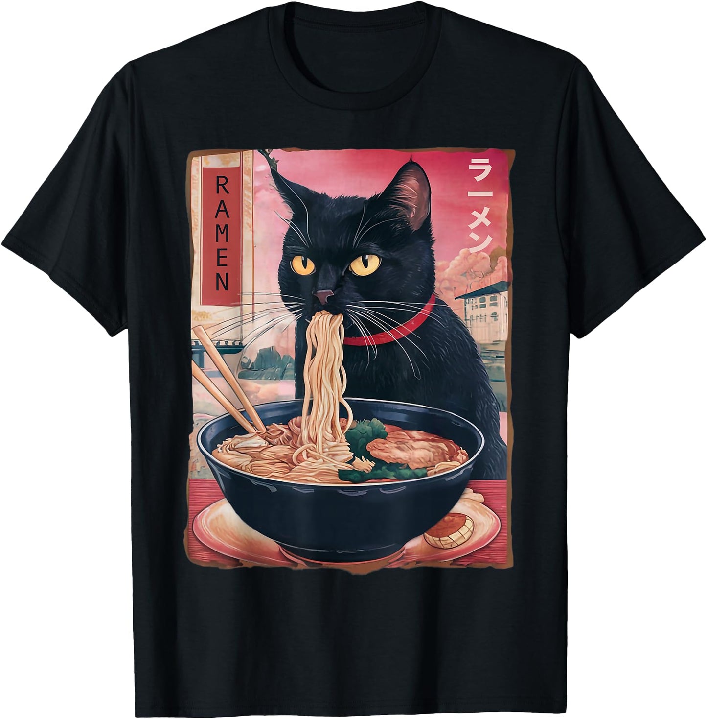 Cat Ramen Noodle Japanese Anime Kawaii Gifts Men Women