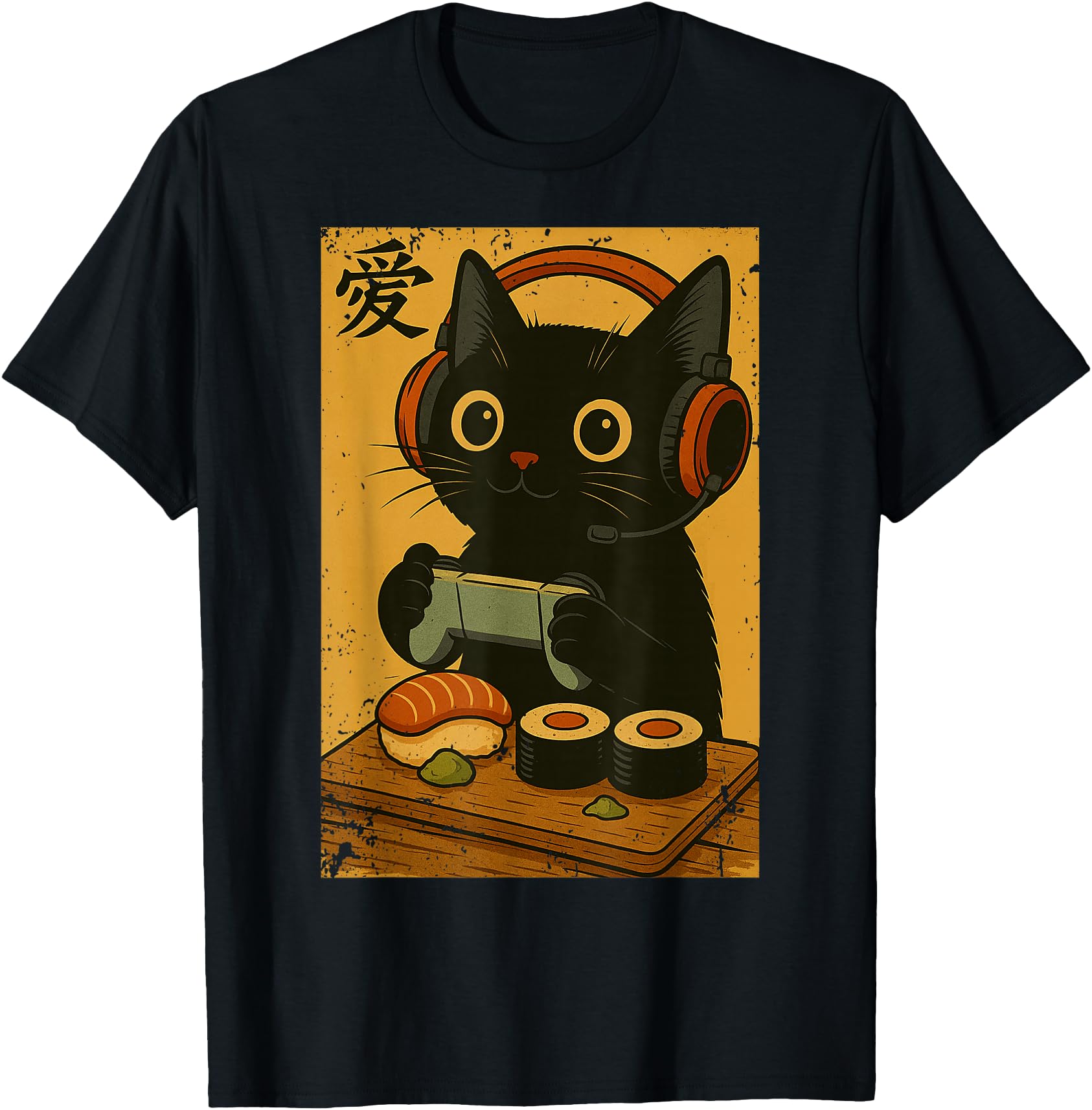 Cute Kawaii Gamer Cat Funny Retro Japanese Cat Gaming