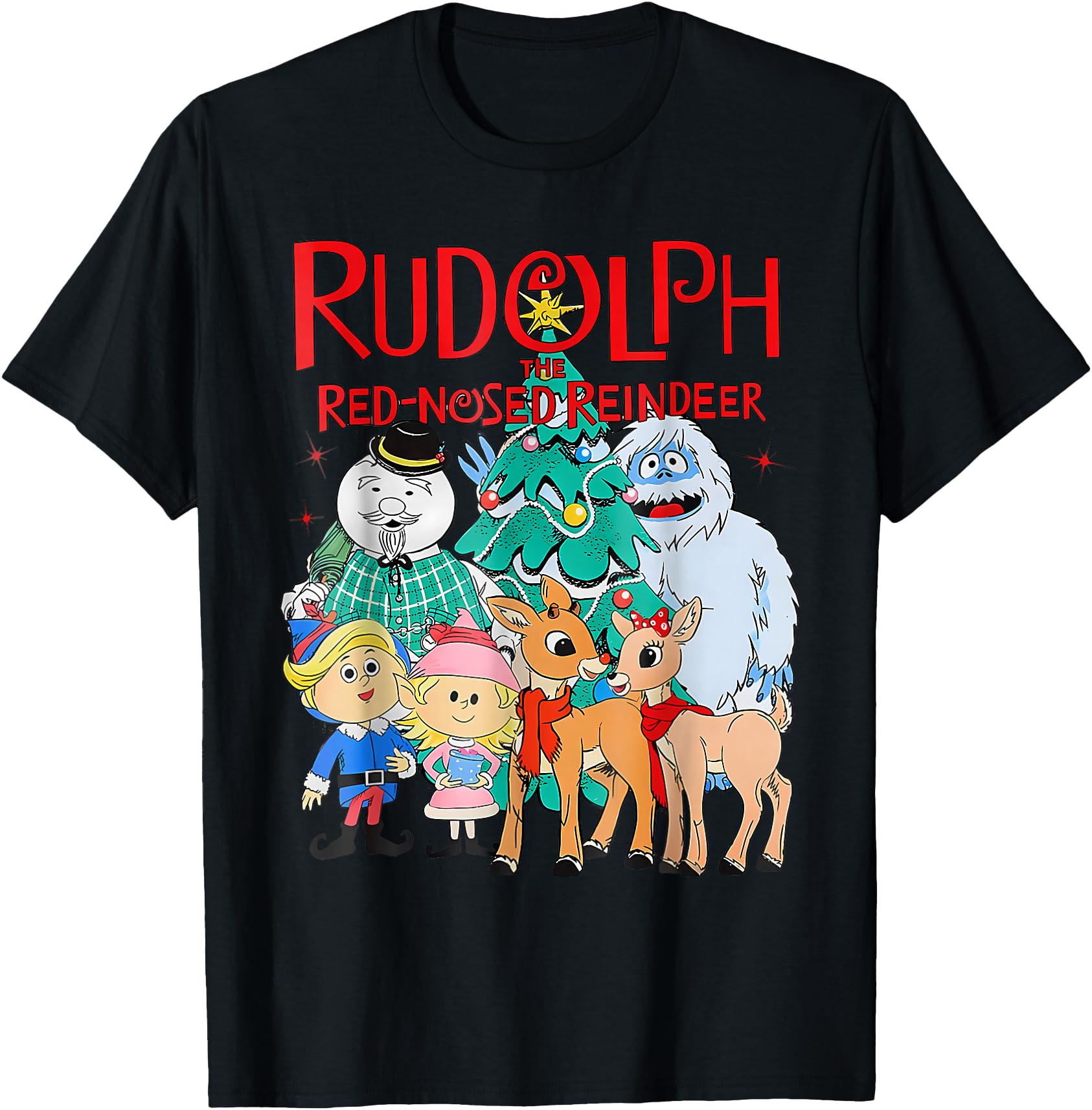 Funny Cute Rudolph The Red Nosed Reindeer Christmas Tree