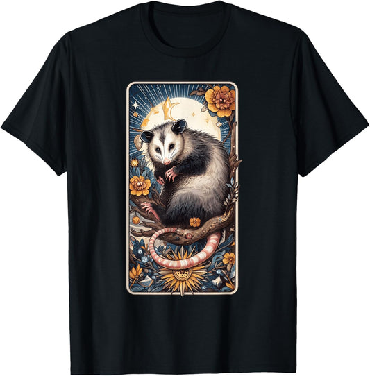 Aesthetic Cottagecore The Opossum Possum Tarot Card Game T-Shirt