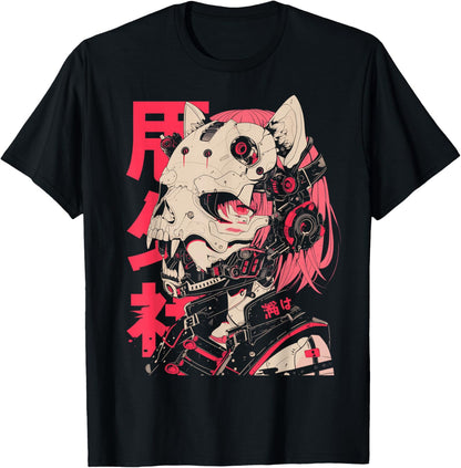 Anime Manga Cyberpunk Aesthetic Techwear Harajuku Cat Girl