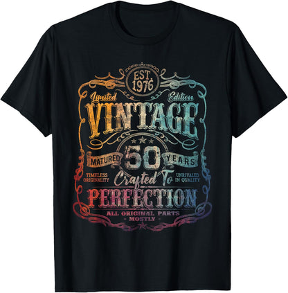 Vintage 1976 Limited Edition Shirt 50 Year Old 50th Birthday