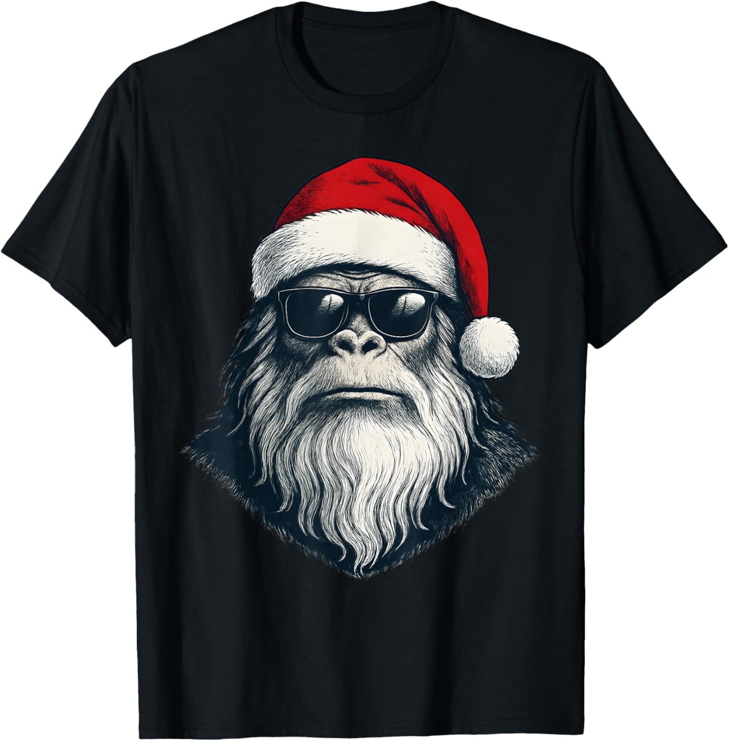 Bigfoot Face Sunglasses Santa Christmas Funny Xmas Sasquatch