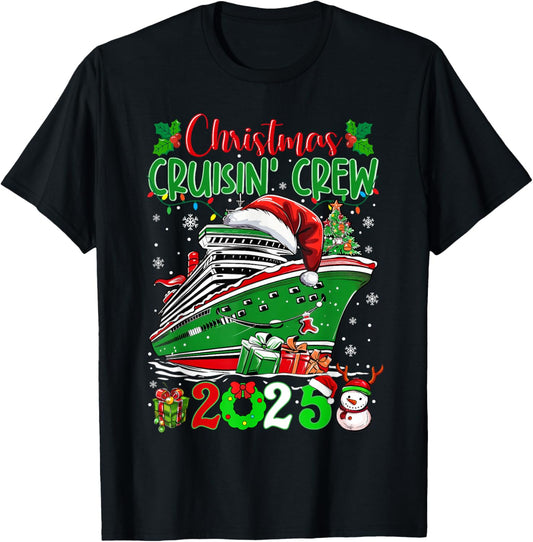 Christmas Cruisin Crew 2025 Matching Family Cruise Holiday T-Shirt