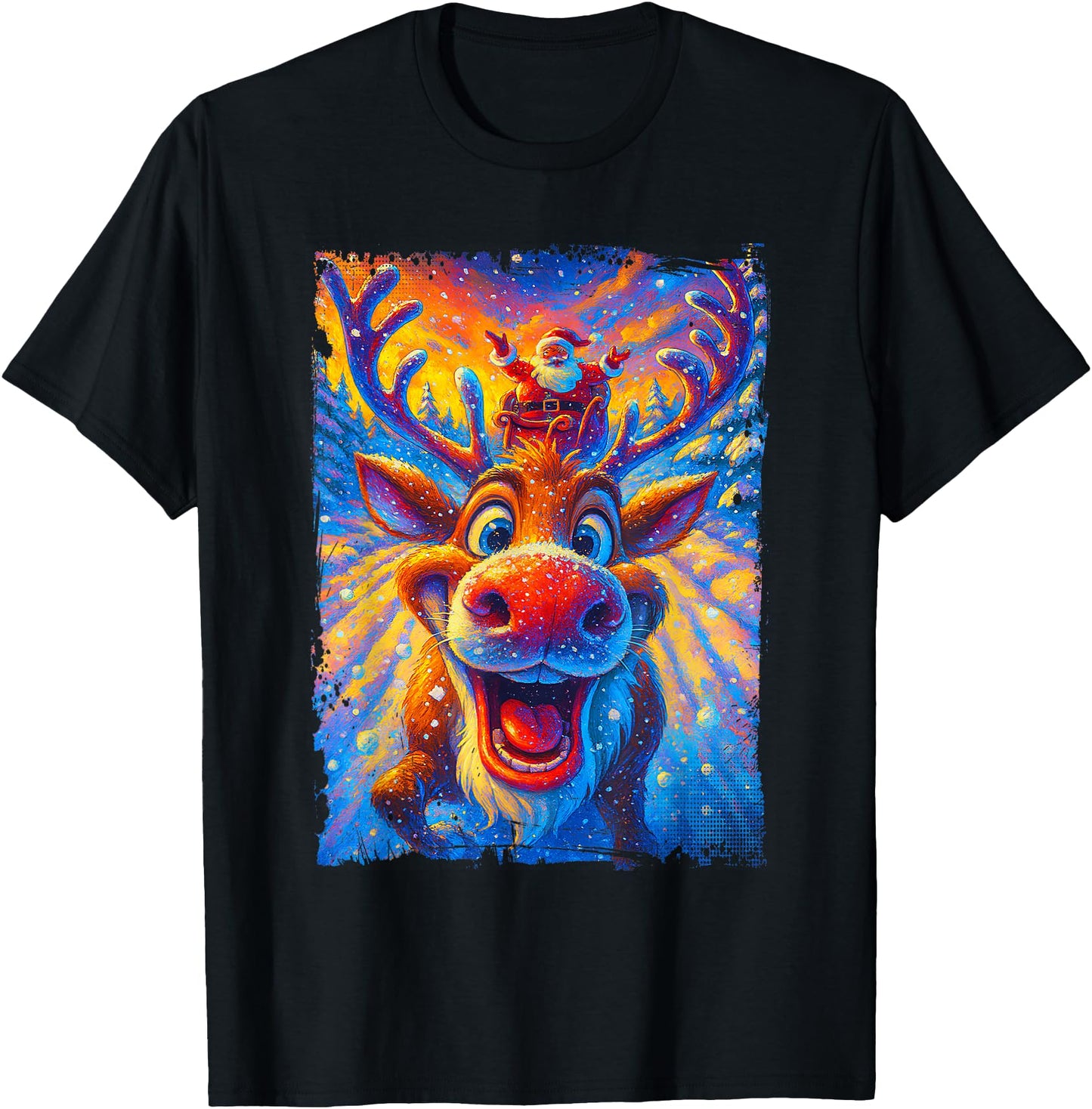 Funny Reindeer Selfie Christmas Xmas Teens Girls Boys