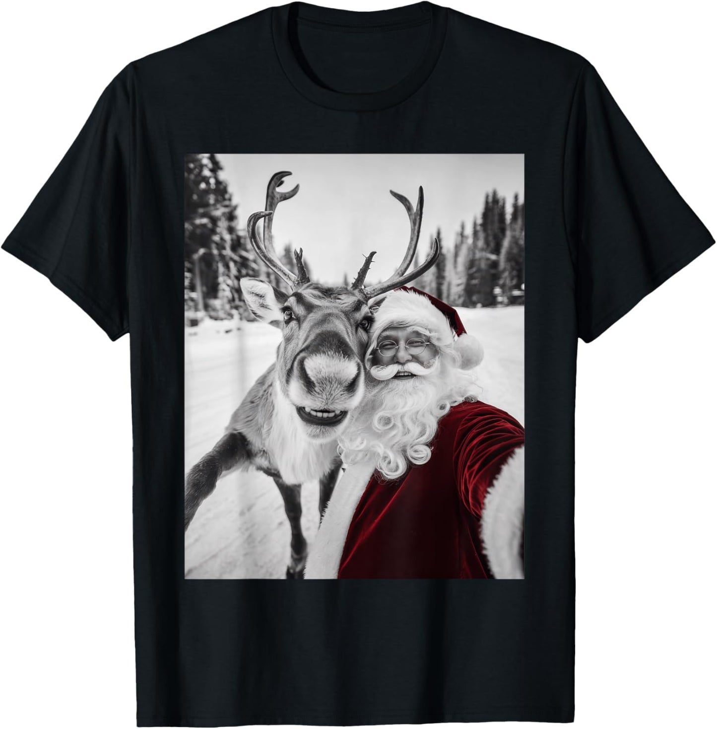 Reindeer Selfie Christmas Party Selfie Funny Reindeer Xmas