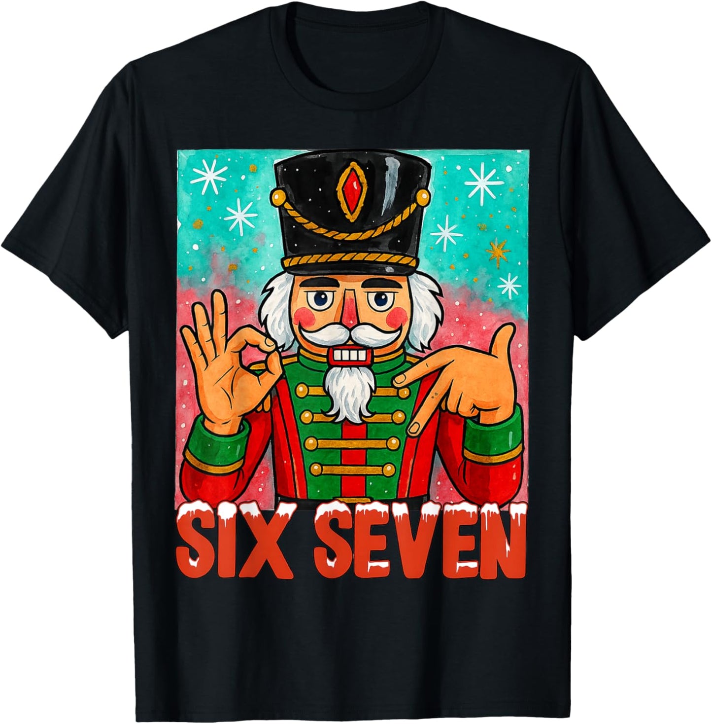 HUGvyn Funny Six Seven Meme Christmas Nutcracker Saying 6 7