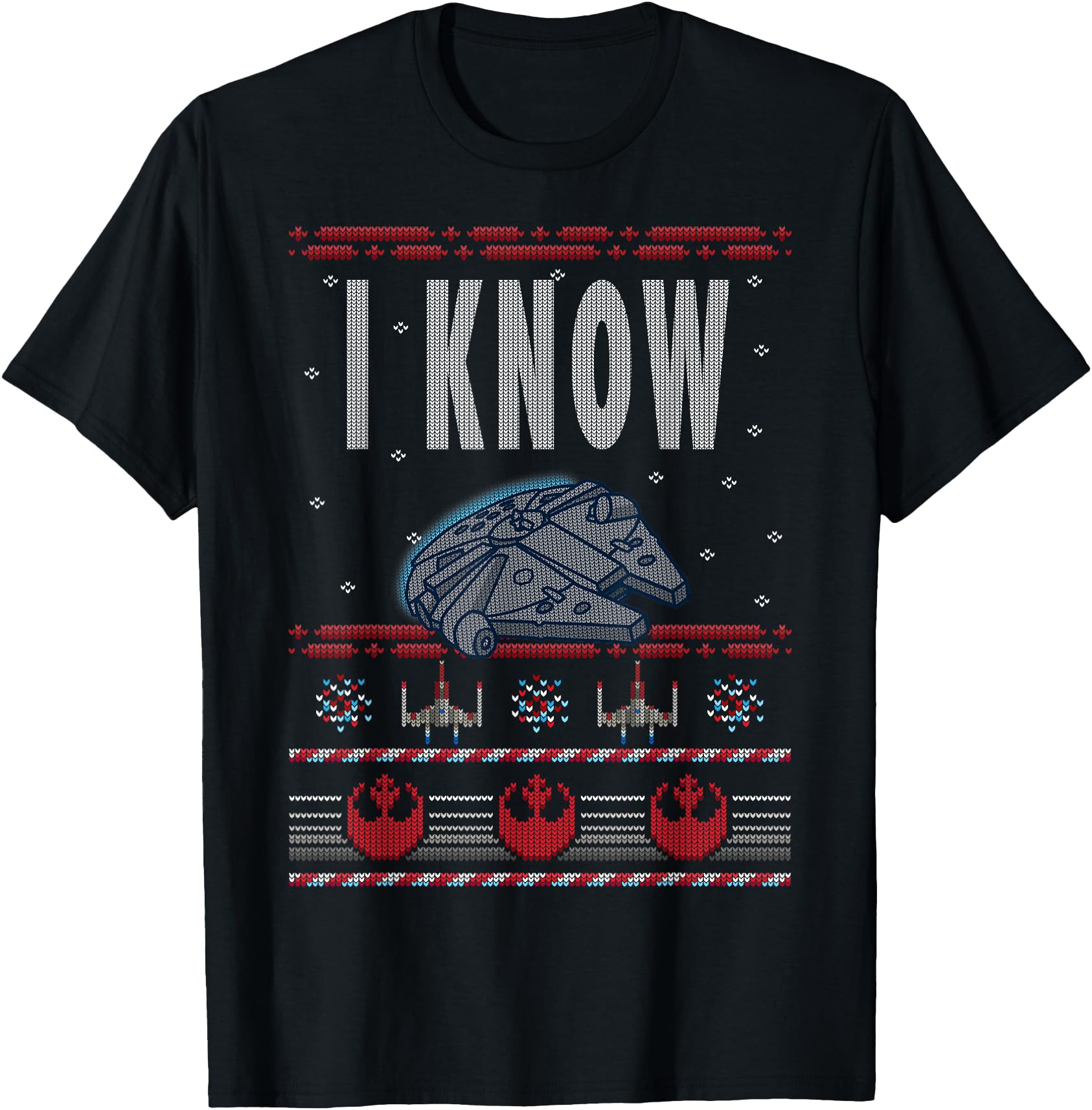 Star Wars Falcon I Know Ugly Christmas Sweater T-Shirt