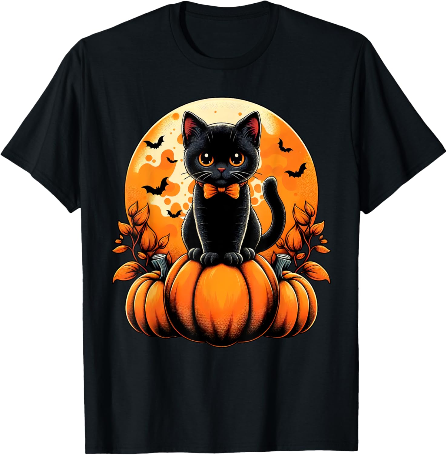 Retro Black Cat Pumpkin Halloween Costume Fall Autumn Season