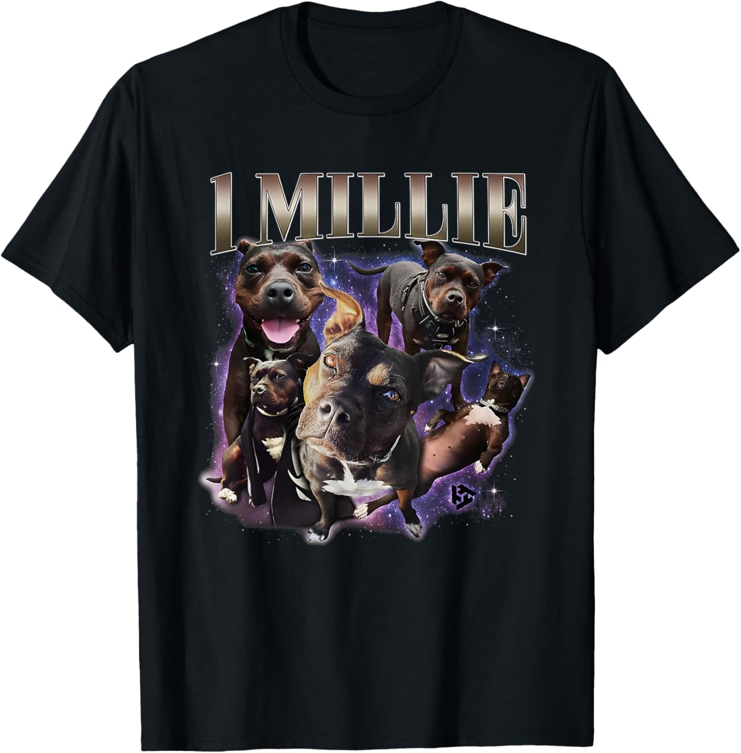 1 Millie Bulldog Picture Collage Men Women T-Shirt